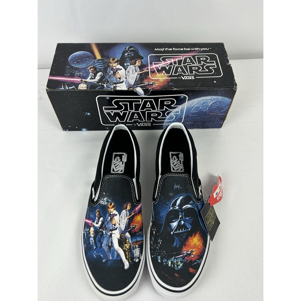Vans Star Wars A New Hope Classic Slip-On Shoes Mens 9.5 VN-0XG8DJK NEW